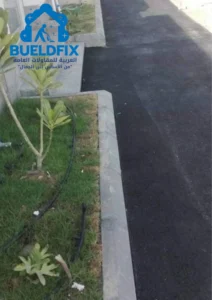 عمل اسفلت امام المنازل